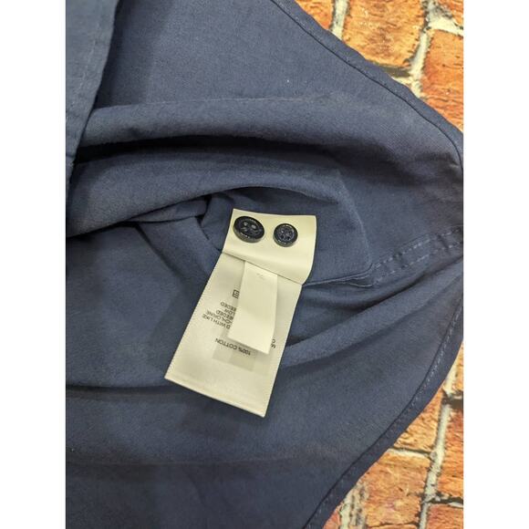 Express men’s fitted short sleeves button down shirt 100% cotton blue size M - Picture 7 of 8